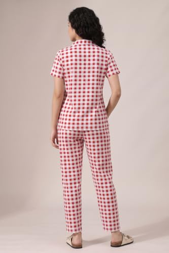 Zivame Knit Cotton Pyjama Set - Samba, XL