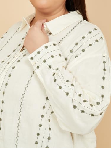 Max Women's Regular Fit Shirt (RUS13P_Ivory