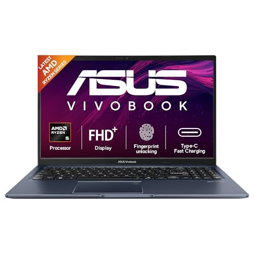 ASUS Vivobook 15 (2026),AMD Ryzen 5 150,Fingerprint Sensor,16GB RAM, 512GB SSD,FHD, 15.6", (39.6 cm),Windows 11,M365 Basic(1 Year)* Office 2024,Quiet Blue,1.70 kg,M1502NAQ-BQ118WS,Thin & Light Laptop
