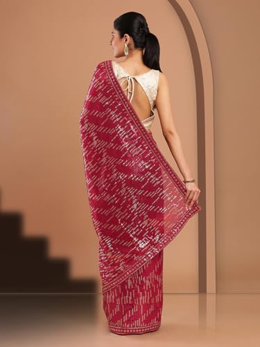 Kalyan Silks Maroon Sequence Work Fancy Saree