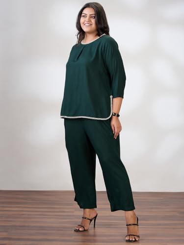 Globus Women Co-ord Set (GS576658_Green_5XL)