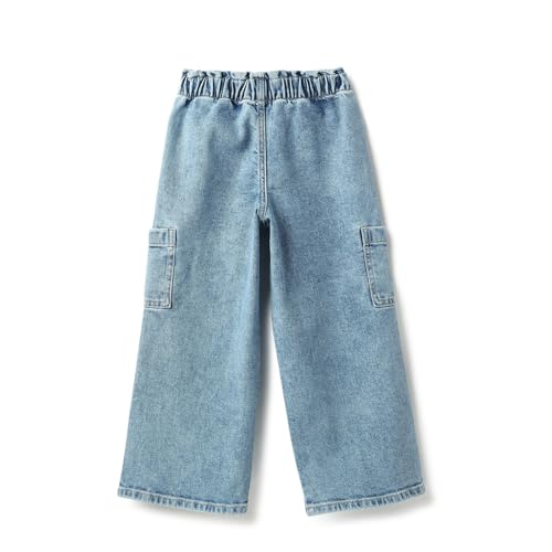 United Colors of Benetton Girl's Wide Leg Jeans (25A4DENCG180I901_Blue