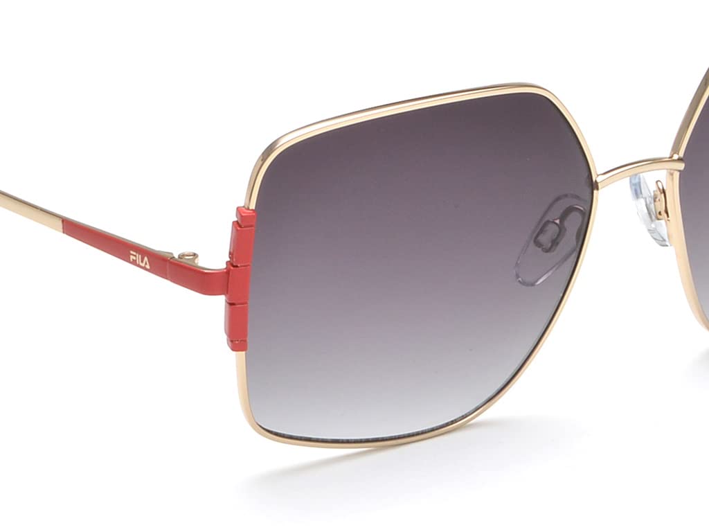 Fila eyewear 100% UV protected wayfarer sunglasses for women| Size medium with grey gradient polycarbonate lens