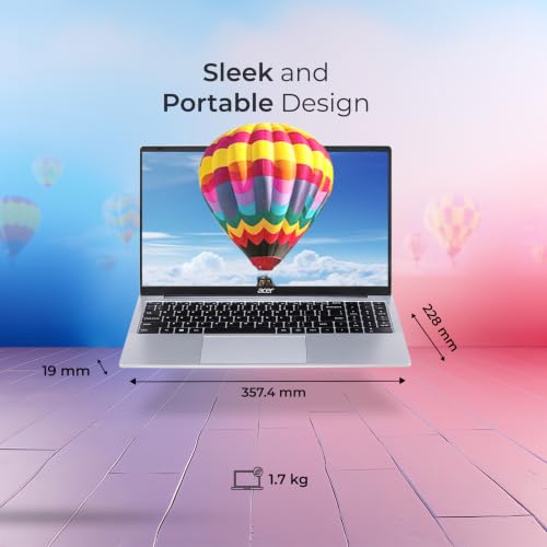 Acer Aspire 3 Intel Core i5-1334U Processor,Office 2024 + M365 Basic, (8GB DDR4 RAM/512GB SSD) with 39.62 cm (15.6") FHD LED-Backlit IPS Display/Win 11Home,A325-53, Pure Silver, 1.7KG