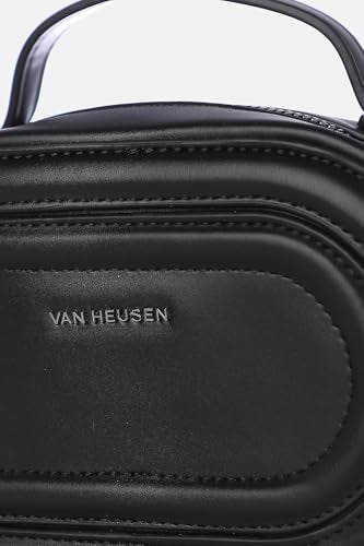 Van Heusen Women Black Solid Casual Handbag
