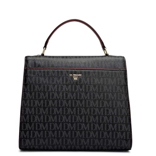 Da Milano Leather Tote Bag for Women - Black (LB-02266)