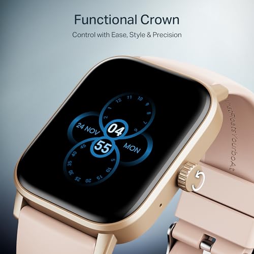 boAt Wave Call 3 Smartwatch 1.83” HD Display with Animated Watch Faces; BT Calling, Functional Crown, Multiple Sports Modes, IP68, HR, SpO2 Monitor, Smart Watches for Men & Women (Spring Blossom)