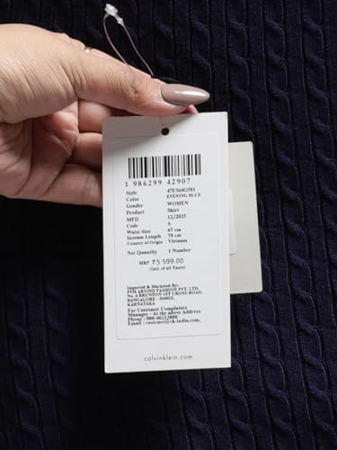 Slim Fit Cable Knitted Mid Rise Skirt