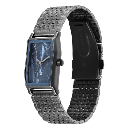 Fastrack Oceanyx 2.0 Analog Watch for Women with Dark Blue Dial & Gun Metal Strap - 6333QM01