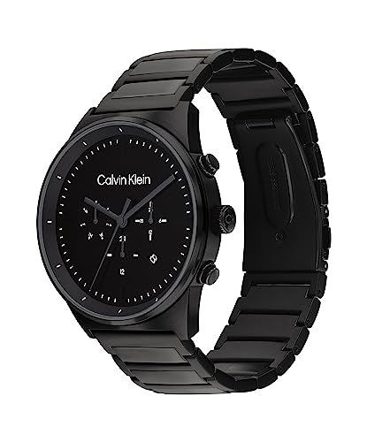 Calvin Klein Ck Impressive Qtz Multifunction Black Round Dial Men's Watch|Stainless Steel Material|Multi Color Band - 25200295