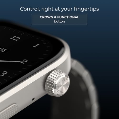 Noise New Launch ColorFit Ultra 4 Smartwatch with BT Calling, 1.96" AMOLED Always-On Display, AI Transcription & Voice Commands, Metal Body, 10m Water Resistant, Heart Rate Monitor (Starlight Gold)