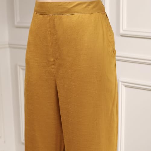 Biba Women's Rayon Kurta, Bottom, Dupatta (SKDMRIGL31307AW25MUST