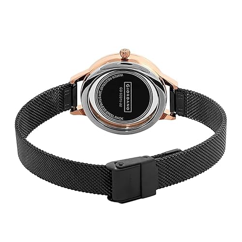 Giordano Analog Watch for Women with See Through Elegant Dial with Stainless Steel Strap|Round Shape Fashion Wrist Watch for Ladies|Girls to Compliment Your Look GD-60010