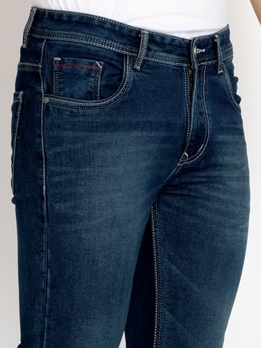 Status Quo Mens Straight Slim Fit Mid Rise Denim
