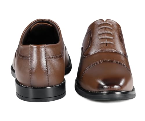 LOUIS STITCH Men’s Russet Tan Formal Lace-Up Oxford Shoes | Formal Lace-Up Shoes for Men | Business & Occasion Wear | LSVSOX-1 |UK-9