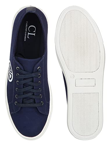 Carlton London Men's Sneakers, Navy Blue, 6