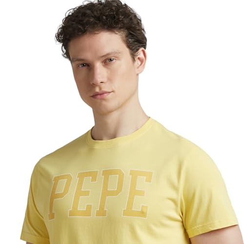 Pepe Jeans Men's Slim Fit T-Shirt (PM509906_MISTED Yellow