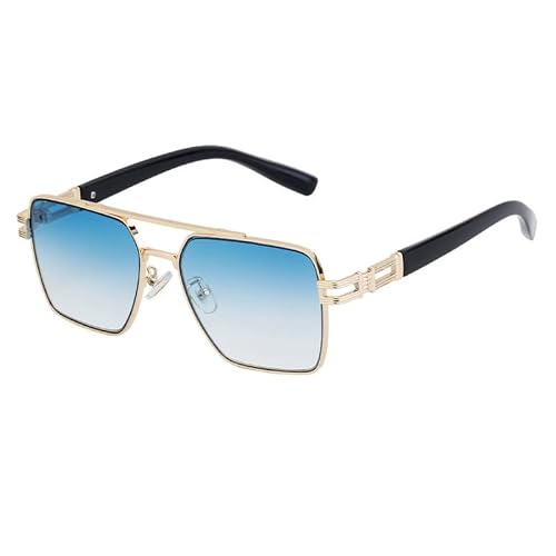 Designeez Full Rim Square Polarized Sunglasses for Men & Women | Plastic + Metal Frame | UV400 Protection | Stylish & Durable