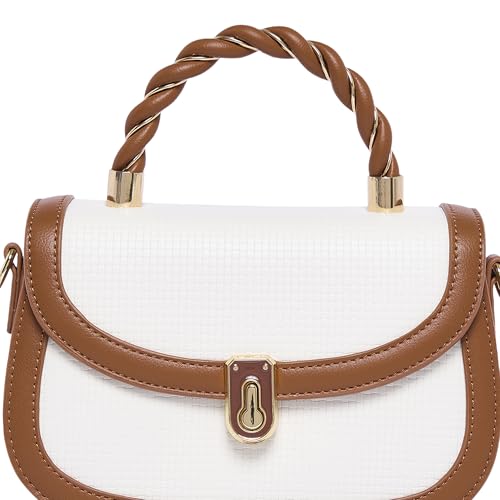 Akiki London Women's Trinity Flap Small Satchel Bag | Satchel Handbag for Work | Ladies Purse | Stylish Shoulder Bag | Gift for Women