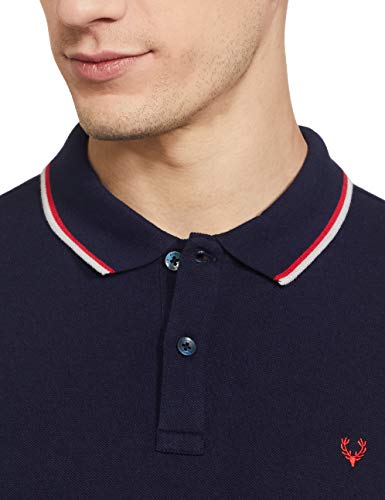 Allen Solly Men's Regular Fit T-Shirt (ASKPQRGFW82524_Navy_XL)