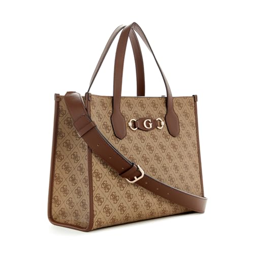 Guess Women's Latte Logo/Brown Printed Tote| Ladies Purse Handbags | Gift For Ladies