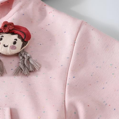 Hopscotch Girls Full Sleeves Pink 3-Pc Snow White Pants Set For Ages (12-18 Months)