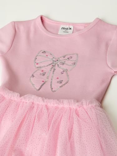 Max Girls Sequinned Tulle Dress (Pink_2-3 Y)