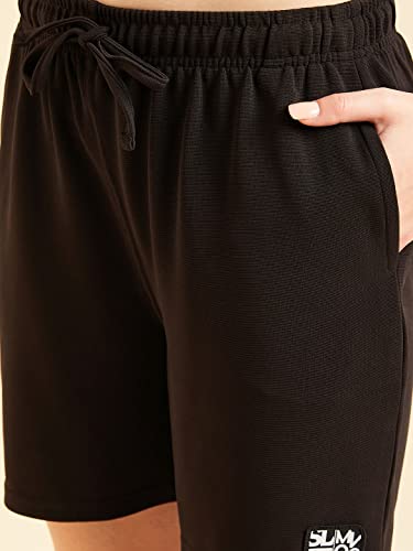Sweet Dreams Women Cotton Blend Solid Top & Pyjama Set Black