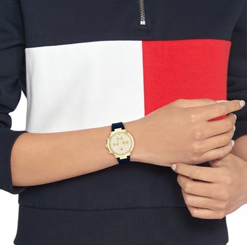 Tommy Hilfiger Gold Dial Round Shaped Casual Women Watch_TH1782491W