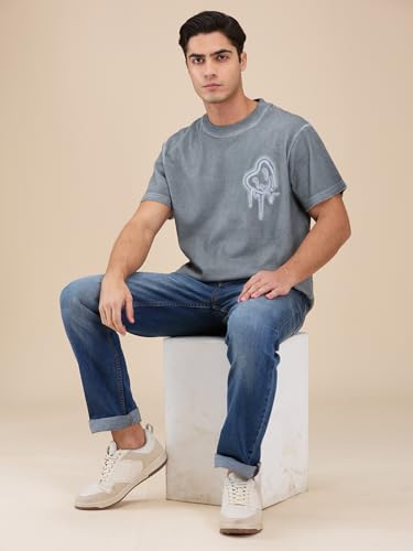 Being Human Blue Straight Fit Denims for Men Clothing