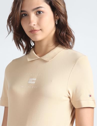 Tommy Hilfiger Womens Beige Color T-Shirt (S)