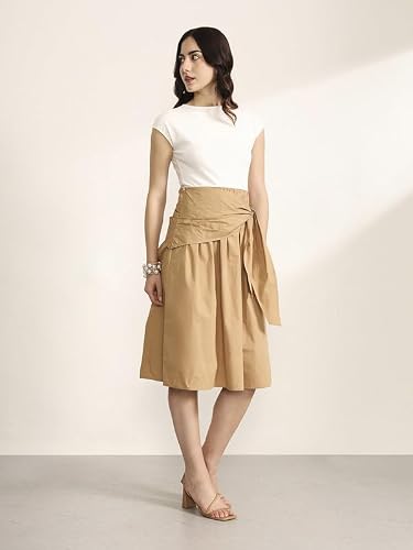 Kazo Countryside Midi Dress (Tan M)