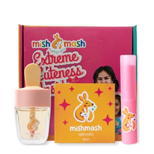 Mishmash Naturals Kids Makeup Kit | Blush, Lip Balm & Gloss | Pack of 3