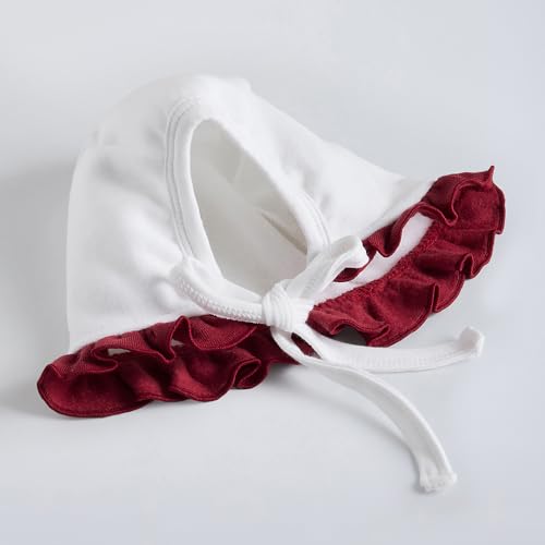 Hopscotch Girls Maroon Full Sleeves Oversized Bow Applique Onesie For Age (18-24 Months)