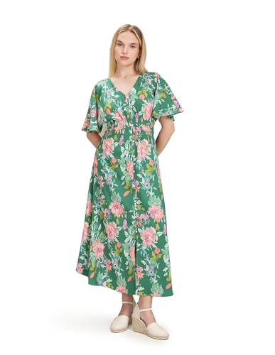 U.S. POLO ASSN. Women's Floral Print Fit and Flare Dress (UWSS23DRS043_Green_XXL)