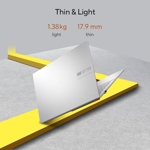 ASUS Vivobook Go 14 (2026),AMD Ryzen 5 40, AMD Radeon iGPU,16GB RAM,512GB SSD,FHD, 14"(35.5 cm),Windows 11 Home,M365 Basic(1 Year)* Office 2024,Cool Silver,1.38 Kg,E1404FA-EB1226WS,Thin & Light Laptop