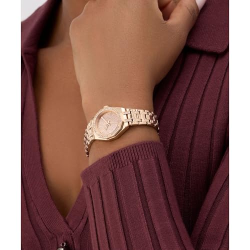 GUESS Rose Gold Round Dial Analog Women's Watch - GW0931L4