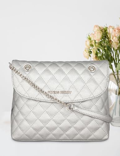 FLYING BERRY Women's Sling Bag (FB-2354_Silver)
