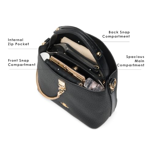 Akiki London Women's Oxford Crossbody Bucket Sling Bag | Ladies Purse Handbag | Gift for Women