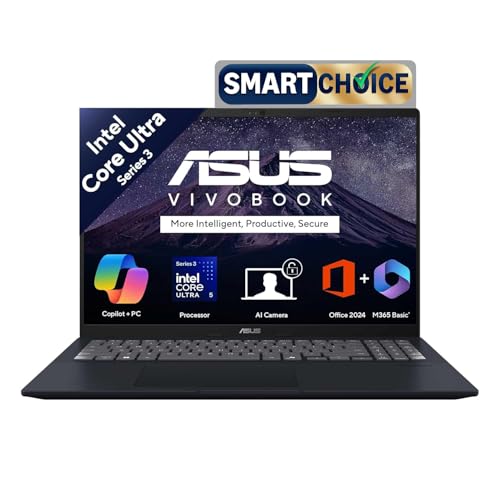 ASUS Vivobook 16 (2026),Smartchoice,Intel Core Ultra 5 325 (Series 3), Intel iGPU,16GB RAM,512GB SSD,FHD+, 16"(40 cm),Win11 2 Year Brand Warranty