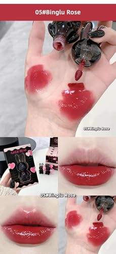 Gege Bear Black Rabbit Lip Gloss for Women – Ultra-Glossy, Hydrating & Lightweight Lip Glaze for a Radiant Pout – Achieve a stunning shine with this non-sticky, nourishing formula that combines the best of lip balm and lipstick (03-SWEET HONEYDEW, 1.8g)