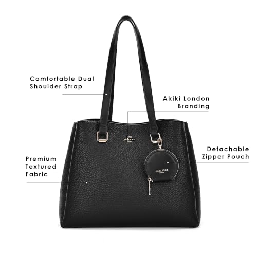 Akiki London Women's Romford Satchel Handbag | Satchel Bag for Work | Ladies Purse | Stylish Shoulder Bag | Gift For Women