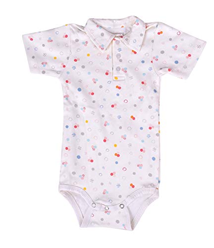 MOM'S HOME New Born Baby Unisex Organic Cotton T-shirt Bodysuit (Multicolour, Age 3-6 Months) - Pack of 4
