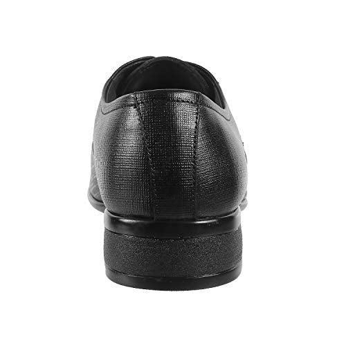 Metro Men Black Leather Men Flat Shoes (19-6100-11-41) Size (7 UK/India (41EU))