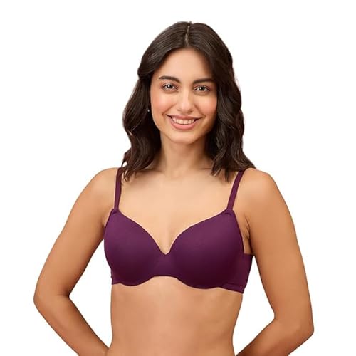 Nykd By Nykaa Super Soft Luxe Modal Padded Cushioned Wire T-Shirt Bra NYB218 Grape