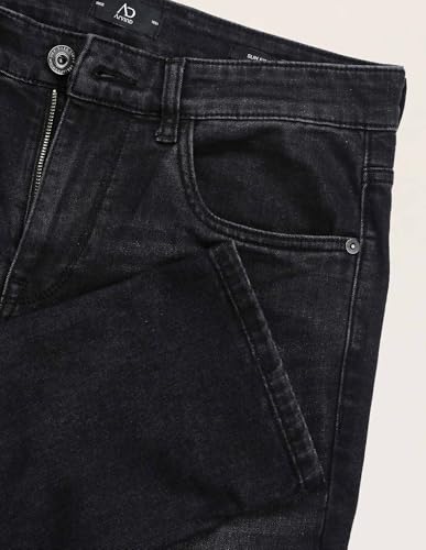 Arvind Grey Slim Fit Mid Rise Jeans