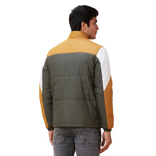 Bottle Green Regular Fit Men's Jacket by Being Human Clothing