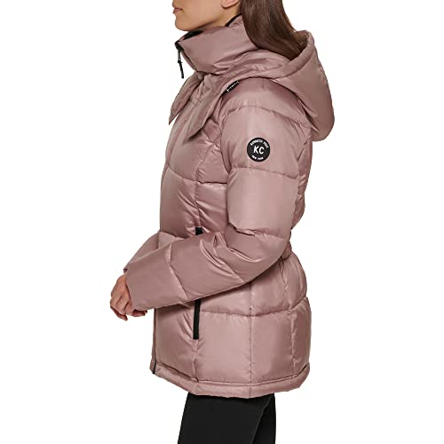 Kenneth Cole Women's Kenneth Cole Women's Heavy Weight Down Puffer Jacket, Bark, Medium