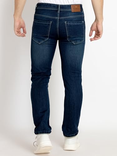 Status Quo Mens Straight Slim Fit Mid Rise Denim