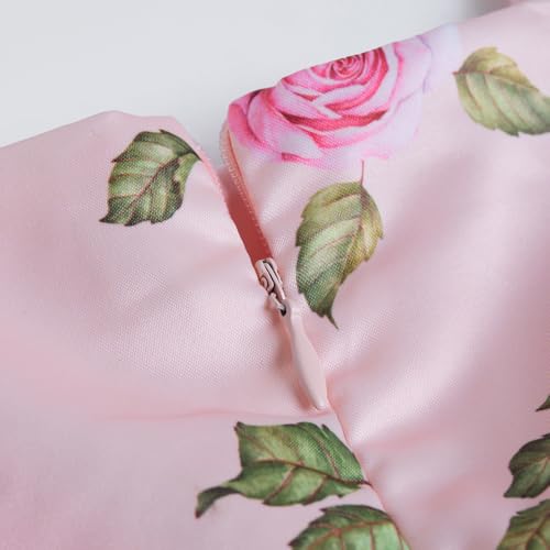 Hopscotch Girls Pink Sleeveless Floral Applique Gown for Age (18-24 Months)